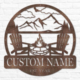 Beach Campfire Monogram