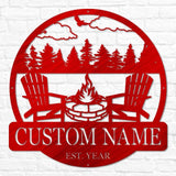 Beach Campfire Monogram