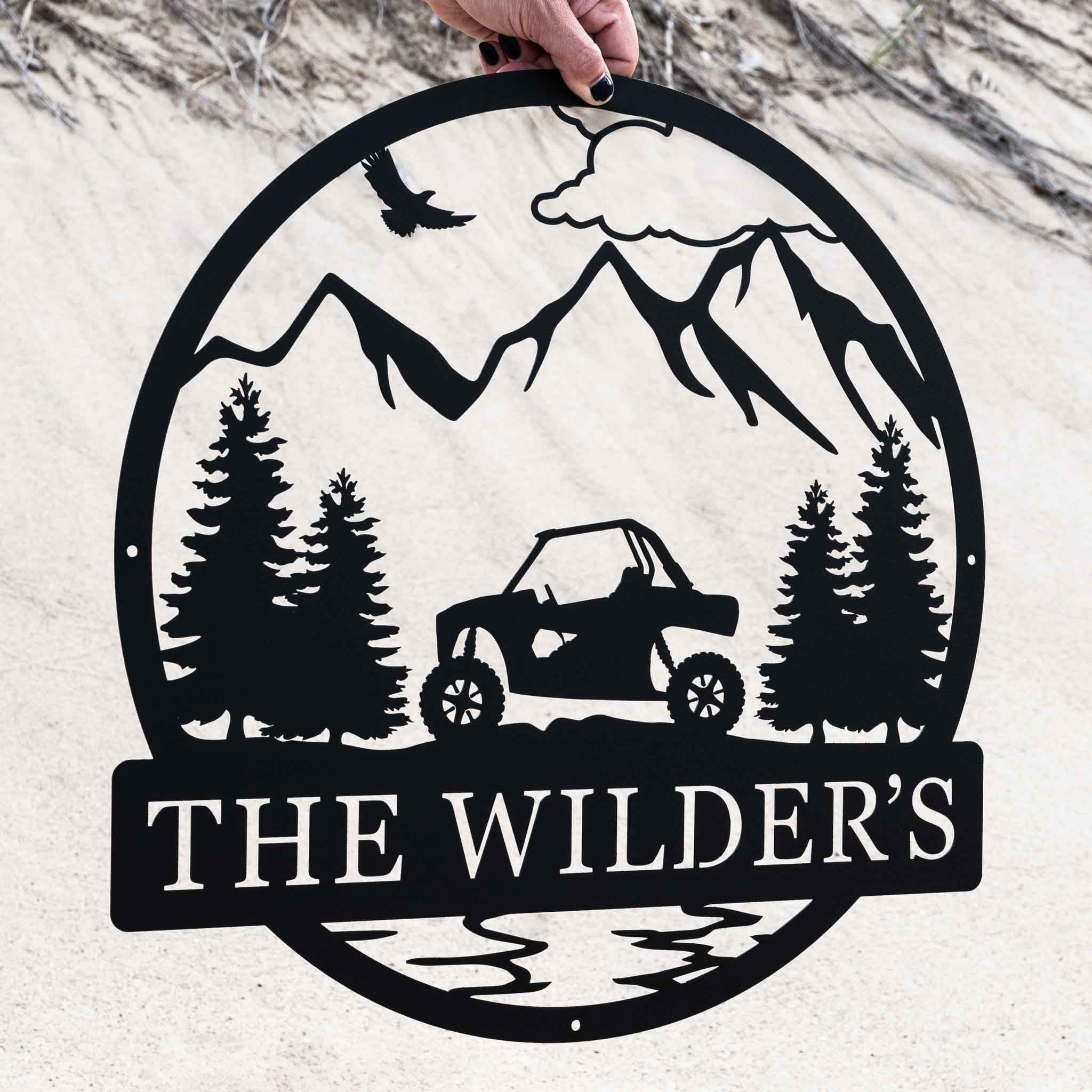 Side by Side Outdoor Monogram | Outdoor Decor | Cabin or Garage Decor ...