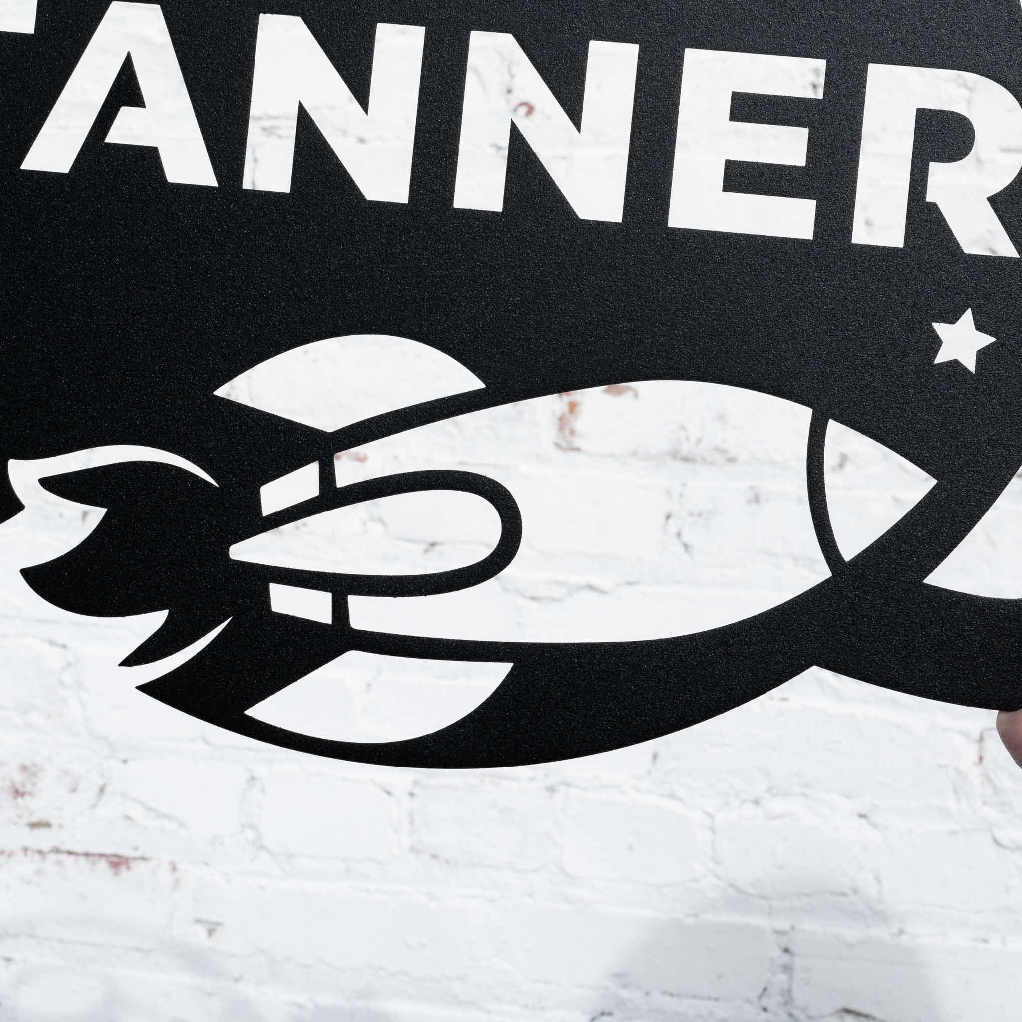Outer Space Metal Wall Art | Kids Room Name Sign | Astronomy Decor ...