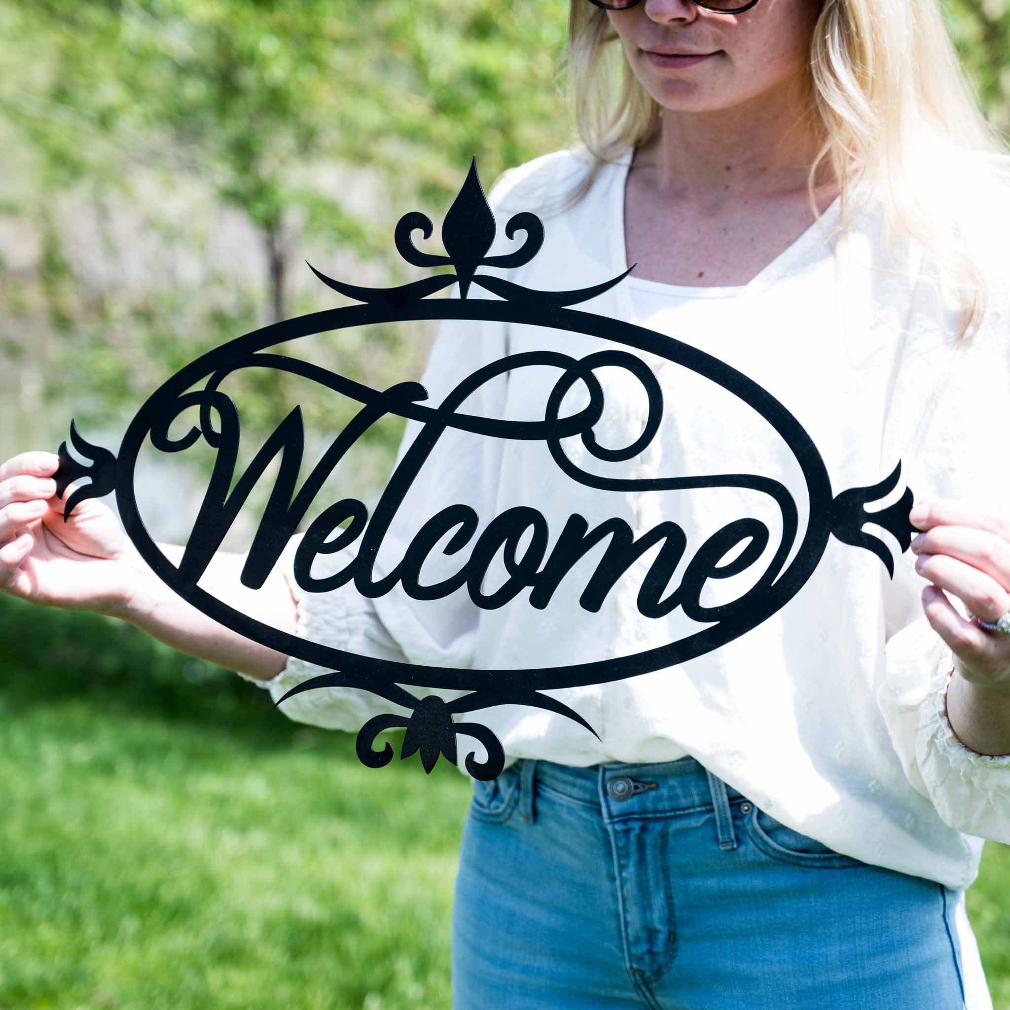 Outdoor Welcome Sign | Entryway Front Door Decor | Housewarming Gift ...