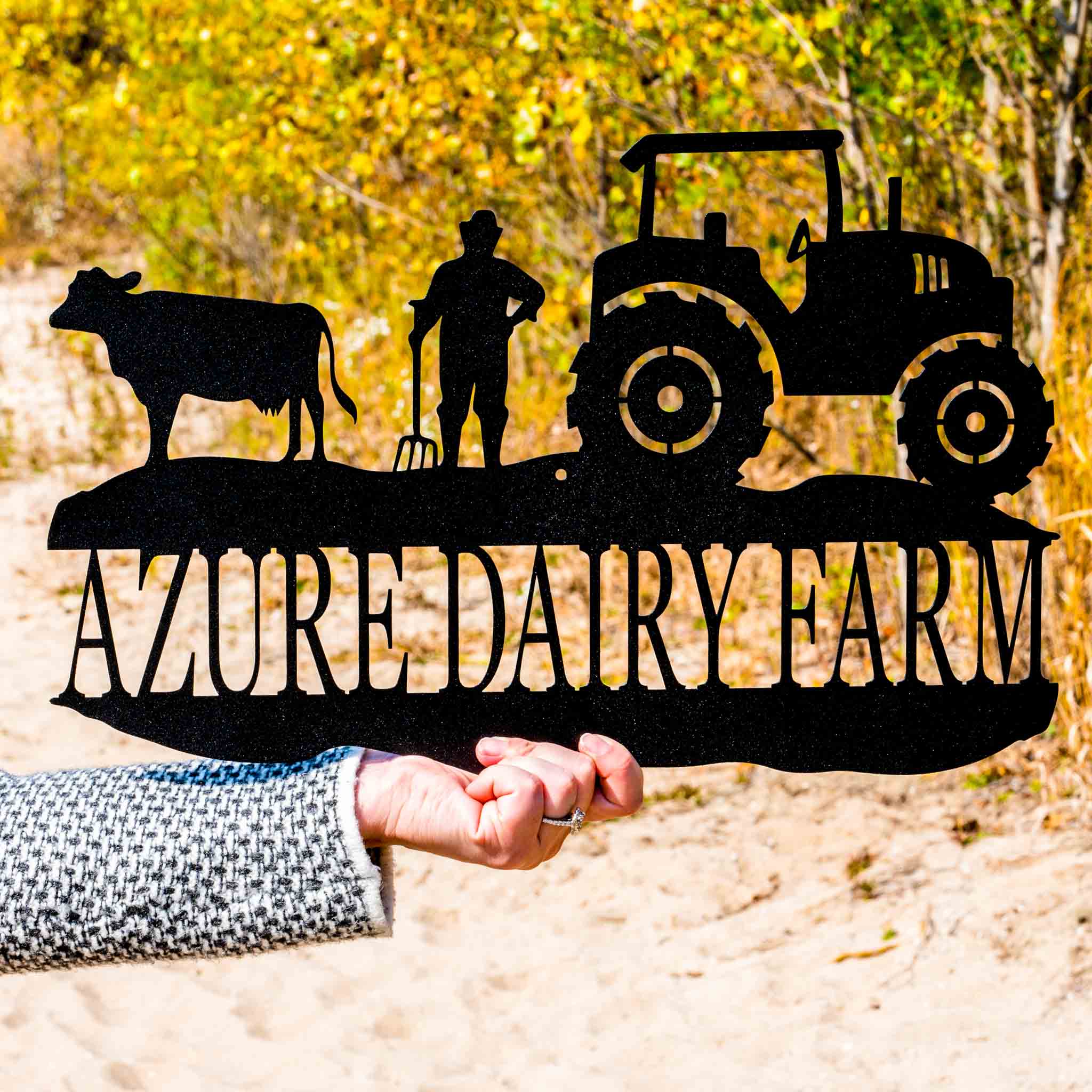 Farm Decor | Custom Farmer Gift | Farmhouse Decor | Metal Tractor Sign ...