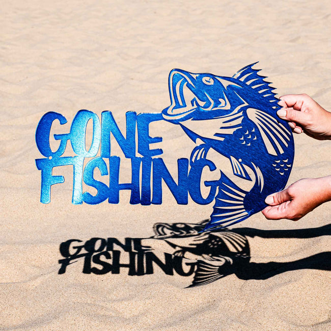 Gone Fishing– Lakeshore Metal Decor