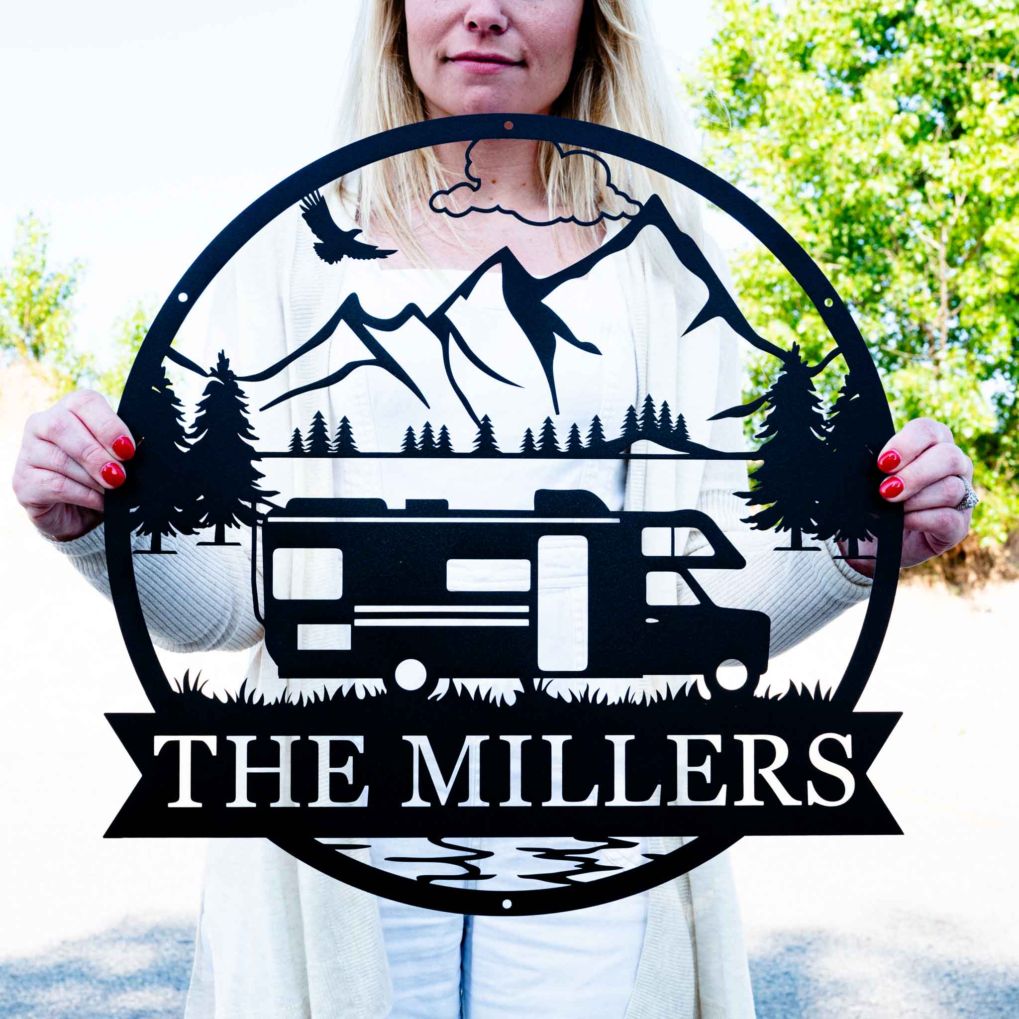 Motor Pool Monogram Truck Motor Home Outdoor Monogram | Outdoor Cabin Camper Van Decor ...