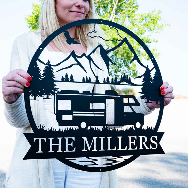 Motor Pool Monogram Truck Motor Home Outdoor Monogram | Outdoor Cabin Camper Van Decor ...