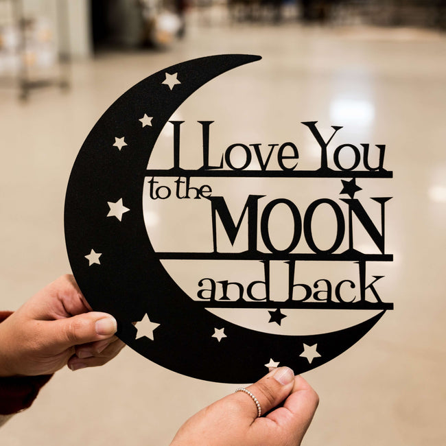 thumbnail image 2 of "Love You To The Moon And Back" Wall Decal – Bedroom/Living Room – JustStickIt UK 2 of 5