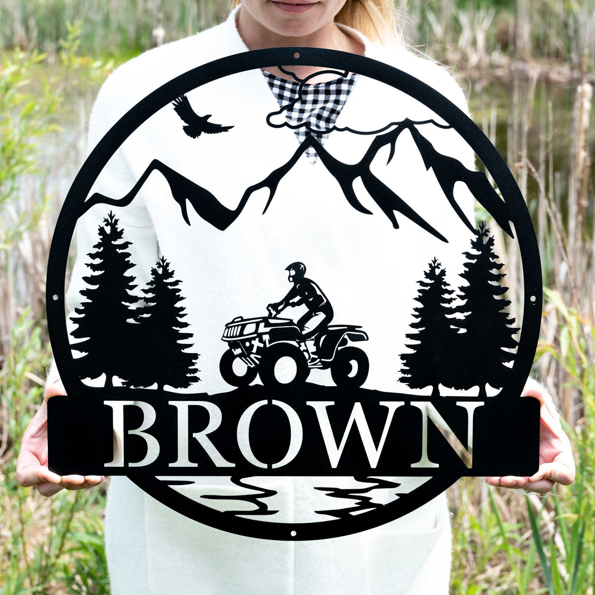 Atv Riding Ribbon ATV Outdoor Monogram Sign | 4 Wheeler Gift | ATV Rider Gift– Lakeshore ...
