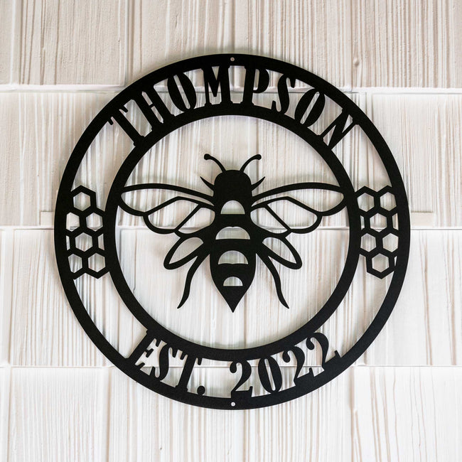 Personalized Bee Decor, Bee Monogram