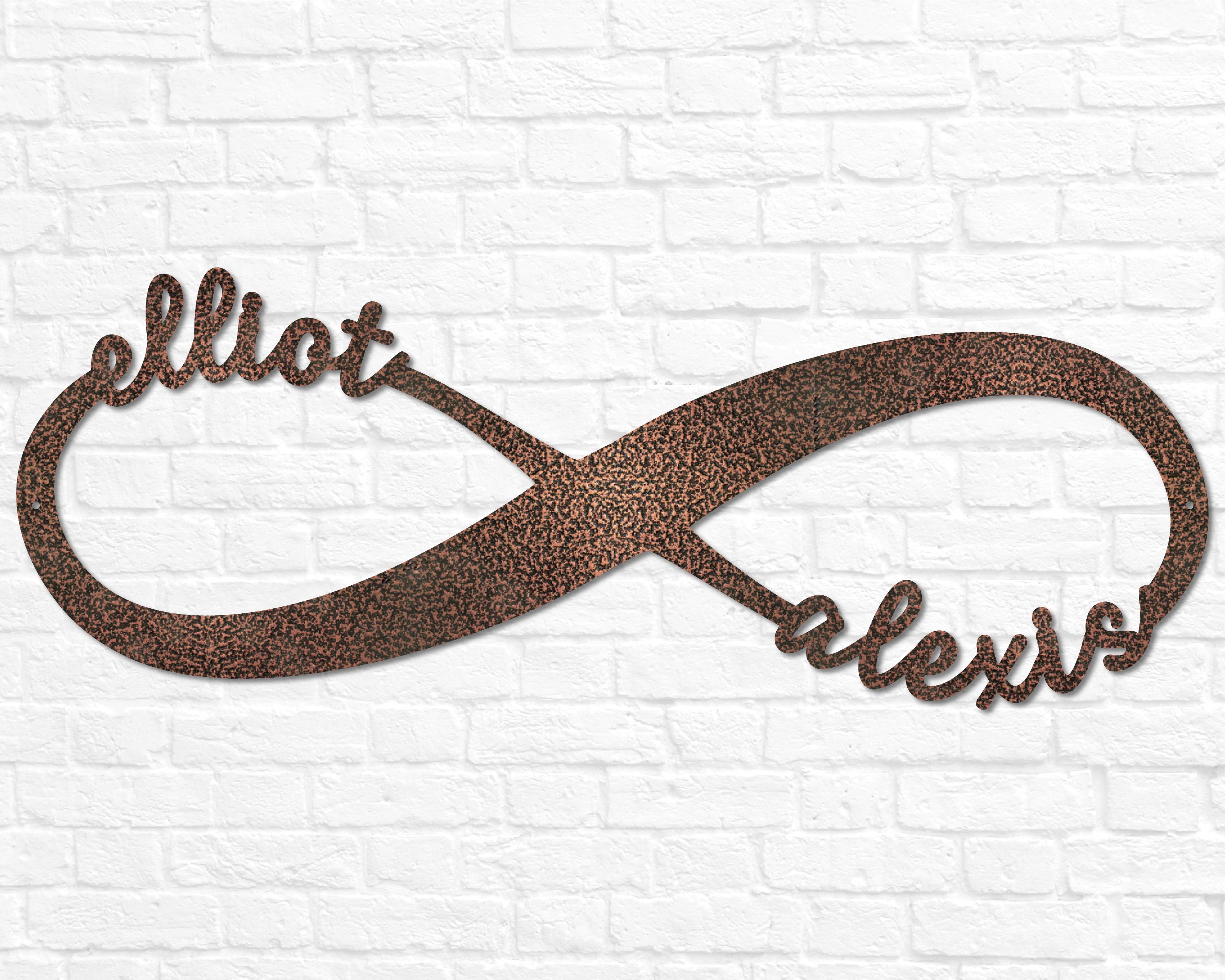 Metal Infinity Monogram | Valentine's Day Gift | Couples Wedding Gift ...