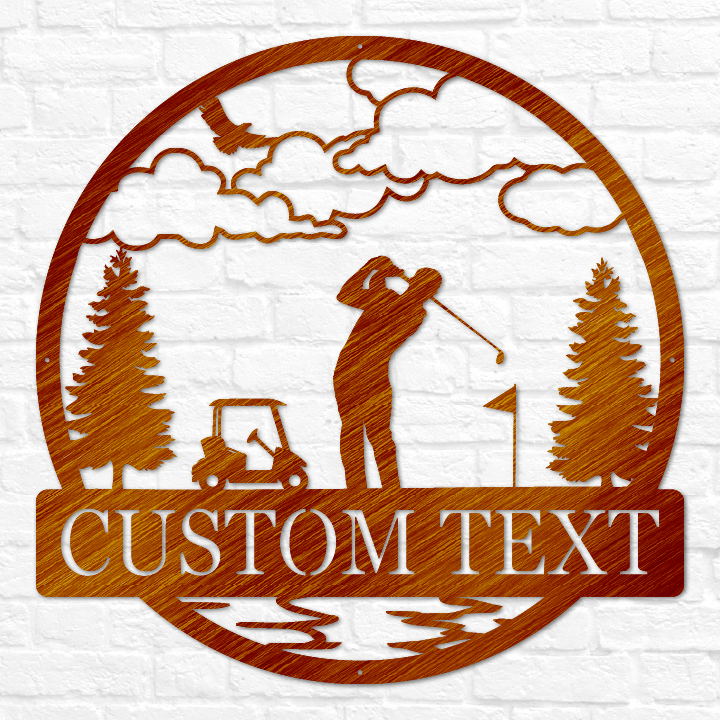 Custom Outdoor Golfer Name Sign | Golf Gift | Golf Decor | Golf Award ...