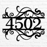Swirly House Number