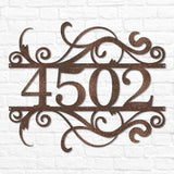 Swirly House Number