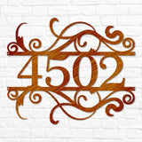 Swirly House Number