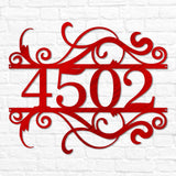 Swirly House Number