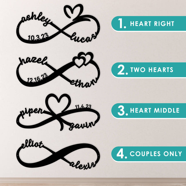 Infinity Heart Right Monogram