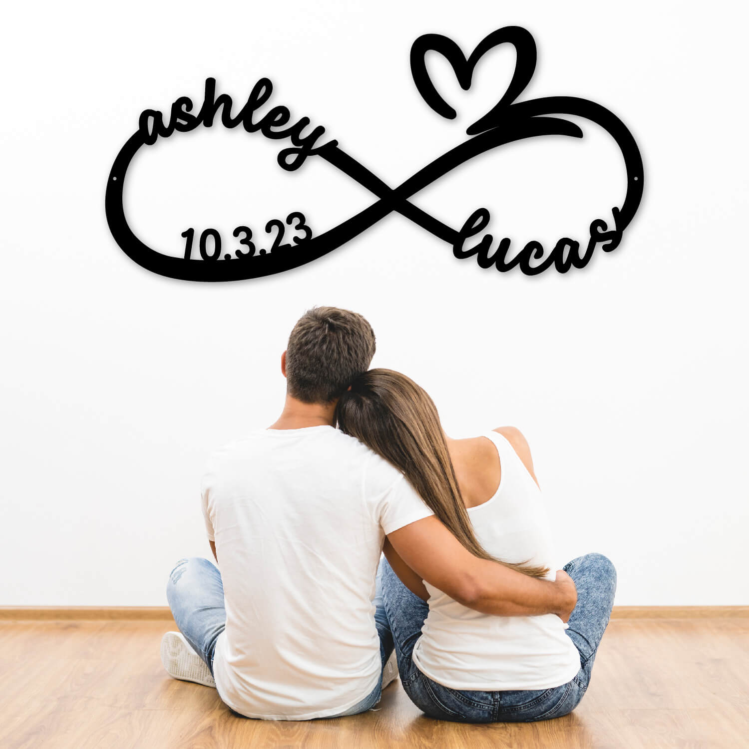 Metal Infinity Name Sign | Wedding Gift | Custom Infinity Monogram ...