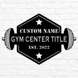 Hexagon Fitness Center Sign