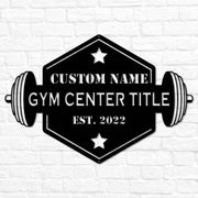 Hexagon Fitness Center Sign