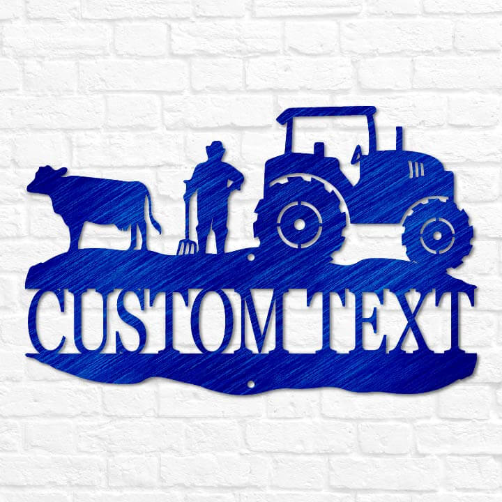 Farm Decor | Custom Farmer Gift | Farmhouse Decor | Metal Tractor Sign ...