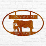 Cow Oval Monogram